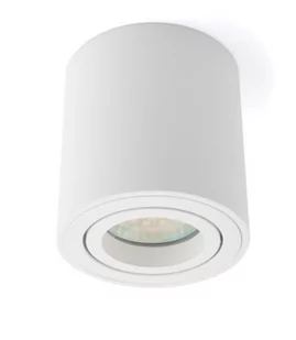 Auhilon Natynkowa LAMPA sufitowa MINI C1300-1L WH reflektorowa OPRAWA metalowy spot tuba biała C1300-1L WH - Lampy sufitowe - miniaturka - grafika 1