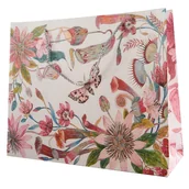 Opakowania i torebki na prezenty - Szeroka Torba Prezentowa Kwiaty 32x26 Różne Kolory - miniaturka - grafika 1