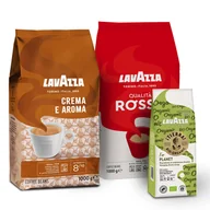 Kawa - Kawa ziarnista Lavazza Crema e Aroma 1kg + Kawa ziarnista Lavazza Qualita Rossa 1kg + Kawa mielona Lavazza Tierra for Planet 180g - miniaturka - grafika 1