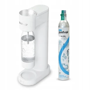 PUSHAIR Saturator do Wody Dafi Biały Srebrny + Nabój CO2 + Butelka 0,7 - Saturatory PUSHAIR Saturator do Wody Dafi Biały Srebrny + Nabój CO2 + Butelka 0,7 - Saturatory - miniaturka - grafika 1