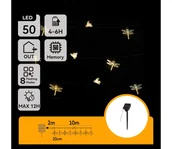Lampy ogrodowe - Aigostar - Solarny łańcuch dekoracyjny LED 50 diod/8 funkcji 10 m 800 mAh IP65 ciepła biel - miniaturka - grafika 1