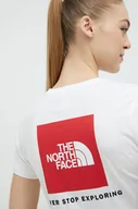 Koszulki sportowe damskie - The North Face t-shirt bawełniany kolor biały - miniaturka - grafika 1