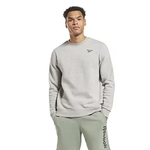 Reebok Męska bluza z logo lewej klatki piersiowej, średni szary wrzosowy, M, Średni szary wrzos, M - Bluzy męskie - miniaturka - grafika 1
