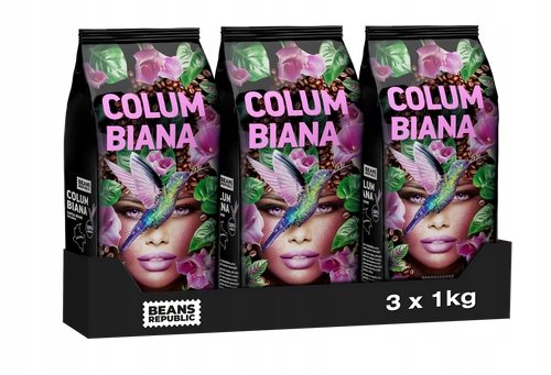 Zestaw Kawa ziarnista Beans Republic Columbiana 100% Arabica 3x1kg