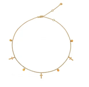 Celebrytka z krzyżami (C14741AU) - Łańcuszki - miniaturka - grafika 1