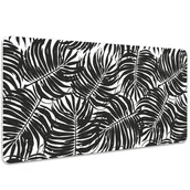 Podkładki na biurko - Mata ochronna z nadrukiem Czarne liście 100x50 cm, Dywanomat - miniaturka - grafika 1