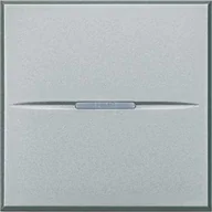 Sterowanie roletami - AXOLUTE - Łącznik jednobiegunowy 10AX (zaciski automatyczne) 2 moduły AXIAL aluminium Bticino HC4001M2AN - miniaturka - grafika 1