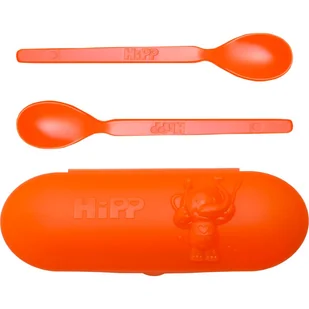 Hipp Spoons Set zestaw naczyń na drogę Orange - Sztućce dla dzieci - miniaturka - grafika 1