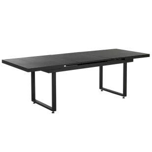 Stół ogrodowy rozkładany 180/240 x 90 cm czarny VALCANETTO - Stoły - miniaturka - grafika 1