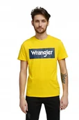 Koszulki męskie - WRANGLER SS LOGO TEE LEMON CHROME W742FKY07 S - miniaturka - grafika 1