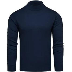 Sweter męski półgolf granatowy Recea - Swetry męskie - miniaturka - grafika 1