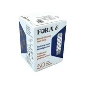 Glukometry i akcesoria dla diabetyków - Fora 6 Paski testowe do badania poziomu glukozy, 50 szt. -> Wysyłka 1,99 - odbiór w Żabce - miniaturka - grafika 1