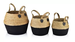 BALI KOMPLET 3 KOSZY L30x38xh34cm M28x32xh28cm S23x26xh24cm - Kosze wiklinowe - miniaturka - grafika 1