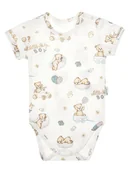 Body dla niemowląt - Dziecięce body na krótki rękaw misie kremowe Nicol,r.74 - miniaturka - grafika 1