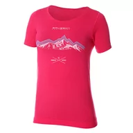 Odzież trekkingowa damska - Koszulka turystyczna z merino damska Brubeck GÓRY - miniaturka - grafika 1