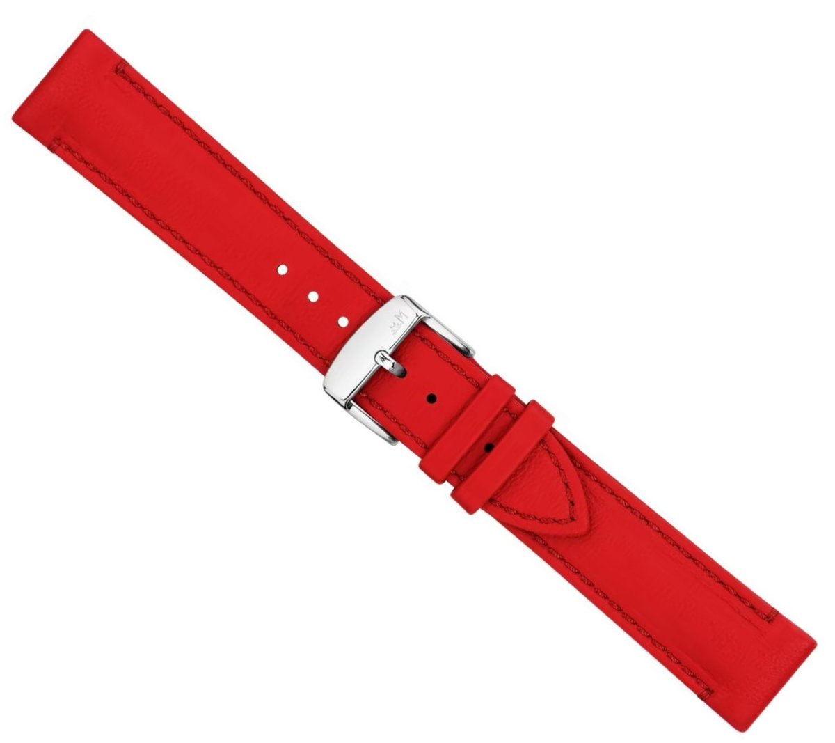 Skórzany pasek do zegarka 20 mm Morellato A01X6168E45083CR20 czerwony wodoodporny