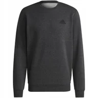 Bluzy męskie - Bluza męska adidas Essentials Fleece ciemnoszara H12226 S - miniaturka - grafika 1