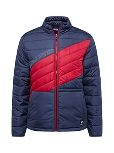 Jack&JONES męska kurtka pikowana JCOCLEAR Puffer, granatowa/chili Pepper, XXL - Kurtki męskie - miniaturka - grafika 1