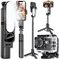 Selfie stick - STABILNY UNIWERSALNY KIJEK SELFIE STICK TRIPOD STATYW BLUETOOTH Z PILOTEM - miniaturka - grafika 1