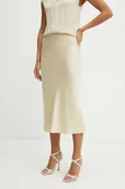 Spódnice - Patrizia Pepe spódnica kolor beżowy maxi prosta 8G0420 A459 - miniaturka - grafika 1