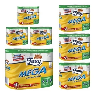 Papier toaletowy Foxy Mega rolki bez końca (4 rolki) x 7 sztuk - Papier toaletowy - miniaturka - grafika 1