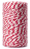 Artykuły masarskie - Nici wędliniarskie / przędza  100g kolor biało-czerwony - miniaturka - grafika 1