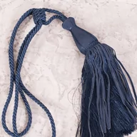 Akcesoria do wystroju okien - Sznur do zasłon EUROFIRANY, ciemnoniebieski - miniaturka - grafika 1