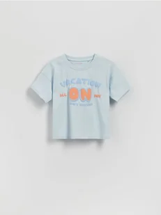 Reserved - T-shirt z nadrukiem - jasnoniebieski - Bluzki dla niemowląt - miniaturka - grafika 1