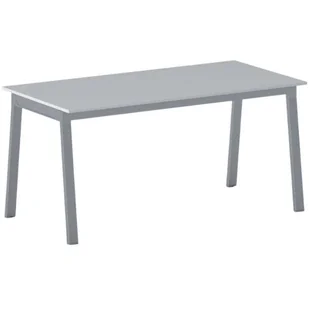 B2B Partner Stół PRIMO BASIC z szarosrebrnym stelażem, 1600 x 800 x 750 mm, szary 499055 - Stoły warsztatowe - miniaturka - grafika 1