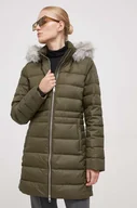 Kurtki damskie - Tommy Hilfiger kurtka puchowa damska kolor brązowy zimowa - miniaturka - grafika 1