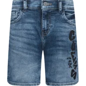 Spodnie i spodenki dla chłopców - Guess Jeansowe szorty GRAFFITI | Regular Fit - miniaturka - grafika 1