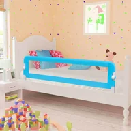 Zabezpieczenia dla dzieci - VidaXL Barierki do łóżeczka dziecięcego, 2 szt., niebieskie, 150x42 cm 276088         VidaXL - miniaturka - grafika 1