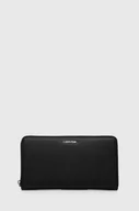 Portfele - Calvin Klein portfel damski kolor czarny - miniaturka - grafika 1