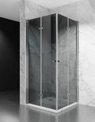 Kabiny prysznicowe - Swiss Liniger Kabina prysznicowa składana 75x75 cm szkło 6mm grafitowe profile chrom - miniaturka - grafika 1