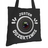 Torby i wózki na zakupy - Torba Bawełniana dla Fotografa Czarna Na Prezent ekologiczna Trwały Nadruk - miniaturka - grafika 1