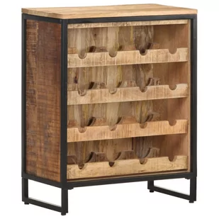Szafka na wino, 62x33x78,5 cm, surowe drewno mango - Zestawy do wina - miniaturka - grafika 1
