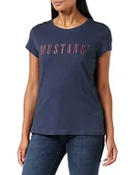 Koszulki i topy damskie - MUSTANG Damska koszulka z logo Alina C, Blue Nights 4085, XXL - miniaturka - grafika 1