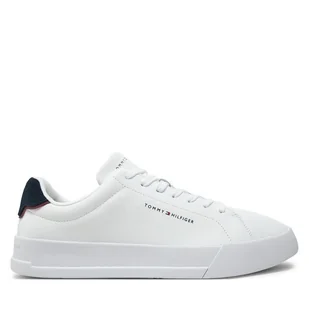 Sneakersy Tommy Hilfiger Th Court Lth Detail Ess FM0FM05367 Biały - Sneakersy męskie - miniaturka - grafika 1