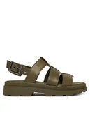 Sandały damskie - Clarks Sandały Orinoco3 Strap 26186489 Zielony - miniaturka - grafika 1