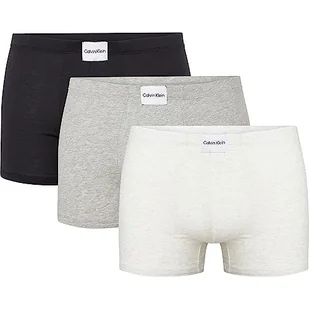 Calvin Klein Męskie szorty retro (3 sztuki), Grey Heather/Black/Snow Heather, L - Spodenki damskie - miniaturka - grafika 1