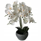Sztuczne kwiaty - SZTUCZNY STORCZYK DUŻY W DONICY SZTUCZNY KWIAT ORCHIDEA 6 PĘDÓW - miniaturka - grafika 1