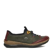 Półbuty damskie - Półbuty Rieker N3271-54 Zielony - miniaturka - grafika 1