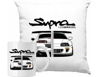 Gadżety dla niej i dla niego - ZESTAW PODUSZKA + KUBEK Samochód Supra Dla Fana Pomysł Na Prezent + IMIĘ - miniaturka - grafika 1
