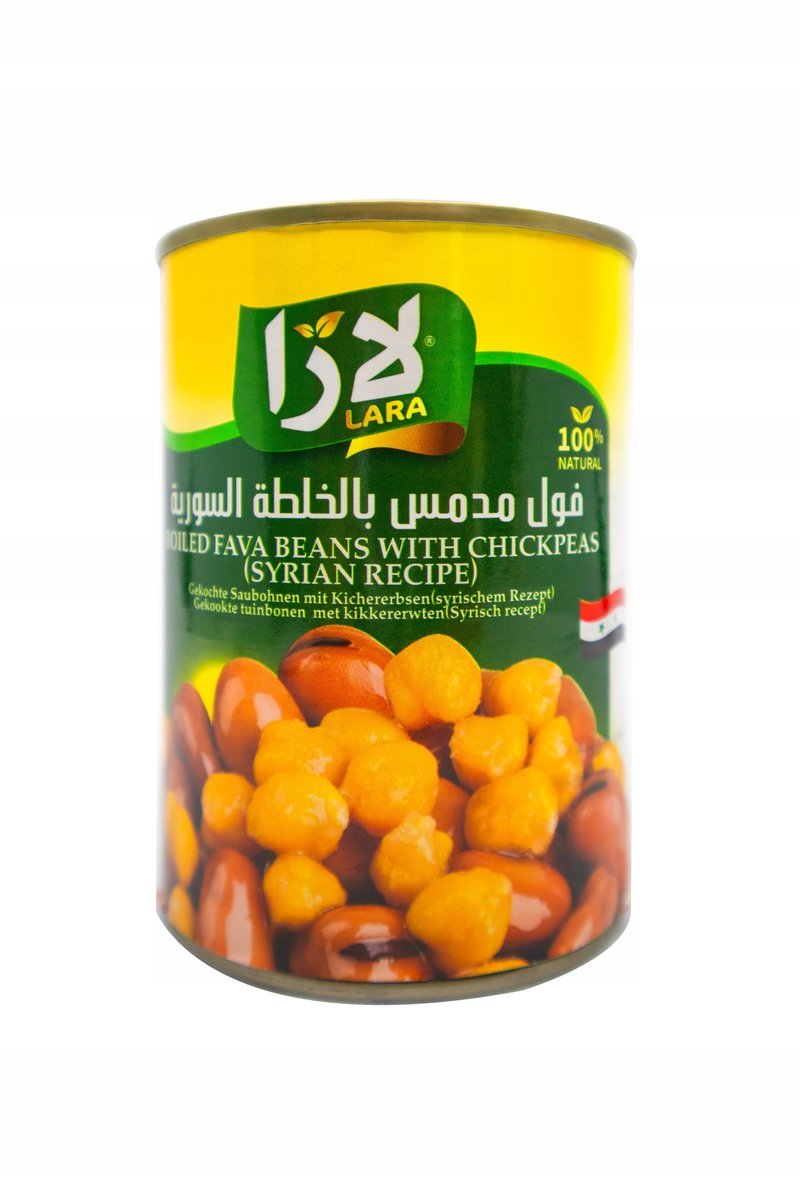 Gotowana fasola fava z ciecierzycą LARA (styl syryjski)