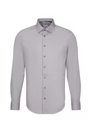 Koszule męskie - Seidensticker Męska koszula z długim rękawem Extra Slim Fit, szary, 42 - miniaturka - grafika 1
