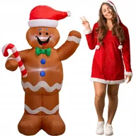 Ozdoby bożonarodzeniowe - Ciastek Dmuchany Świecący Duży Pompowany Led 155Cm - miniaturka - grafika 1