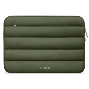 Etui na laptopa TECH-PROTECT Fluffy 15-16 cali Ciemnozielony - Torby na laptopy - miniaturka - grafika 1