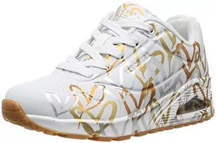 Skechers Damskie trampki UNO, białe, 6 UK - Trampki damskie - miniaturka - grafika 1
