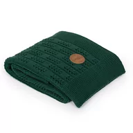 Koce i narzuty dla dzieci - CEBA 812-109-155 Kocyk dziany 90x90 w opakowaniu prezentowym Jodełka Emerald - miniaturka - grafika 1