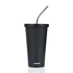 Kubek termiczny ze słomką Casno Gloomy Black - 510 ml - Kubki termiczne - miniaturka - grafika 2